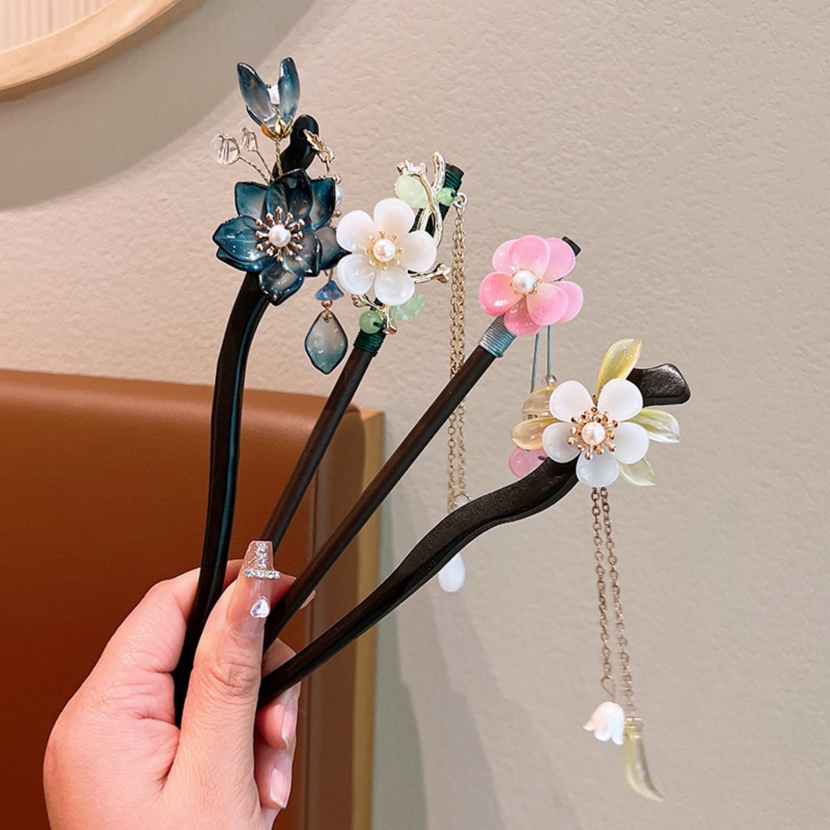Jepit Rambut Kayu Rumbai Bunga - Hanbok Hair Pin ulasan dan harga